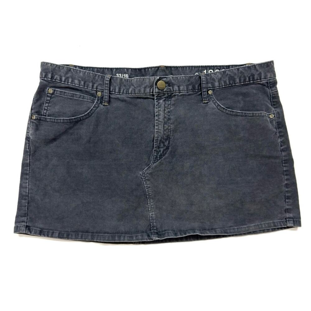 Gap 1969 Corduroy Mini Skirt in Flint Gray
